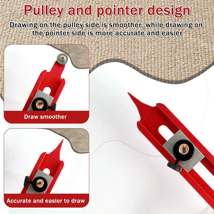 #A - Precise Profile Duplication Tool Contour Gauge Scribe Adjustable Lockable Design Versatile Appl