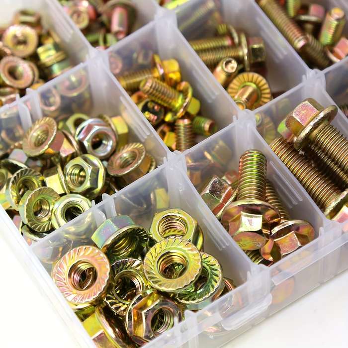 Kit - Grade 8.8 Alloy Steel Hex Screws and Nuts Kit 240pcs Metric M5 M6 M8 Corrosion-Resistant Assor