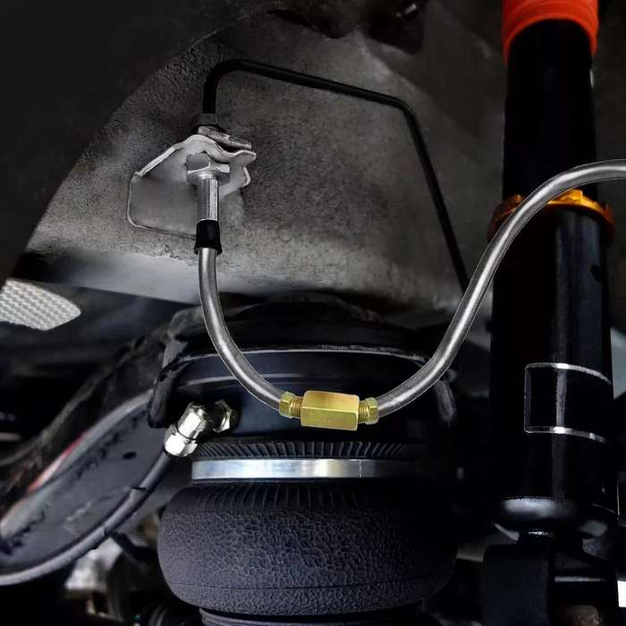 25Ft Coil Roll of 3/16"OD Steel Zinc Brake Line Fuel Tubing Kit with 15 Fittings Replacement Accesso