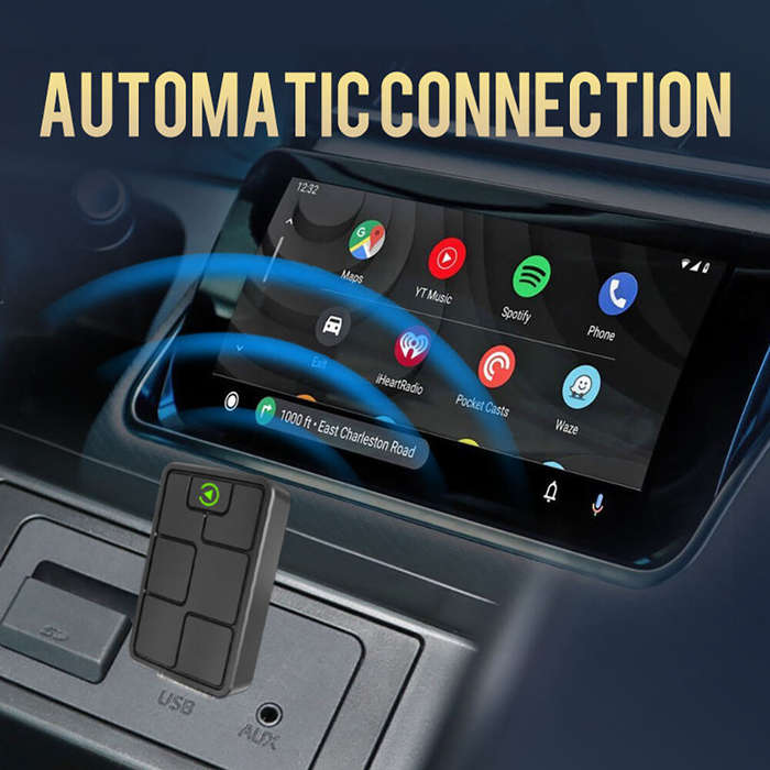 Black - Babaolong 2-in-1 Wired To Wireless Carplay Adapter Android Auto Adapter Plug Car Machine Int