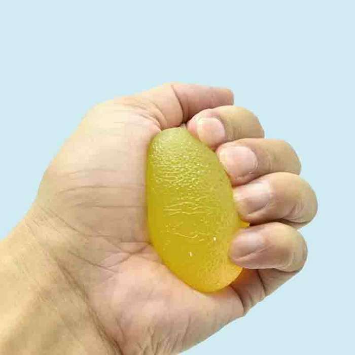 Orange Egg shape - SportSoul Grip Ball Silicone Massage Fitness Ball Muscle Therapy Recovery Gripper