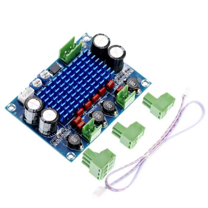 Blue - XH-M572 TPA3116D2 Digital Power Amplifier Board High Power 2x120W Chassis 5V 24V 28V 120W Aud