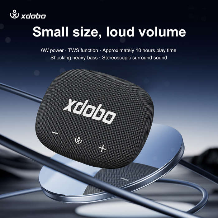 Black - Xdobo 1996 II Mini Portable Speaker bluetooth Speaker IPX7 Waterproof Support TF Card Playba