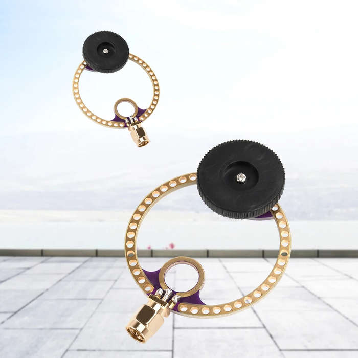 2Pcs - 2Pcs Donut UV UHF+VHF FM Loop Antenna Connector 400MHz-470MHz 80MHz-150MHz for HFDY DSP DSP2