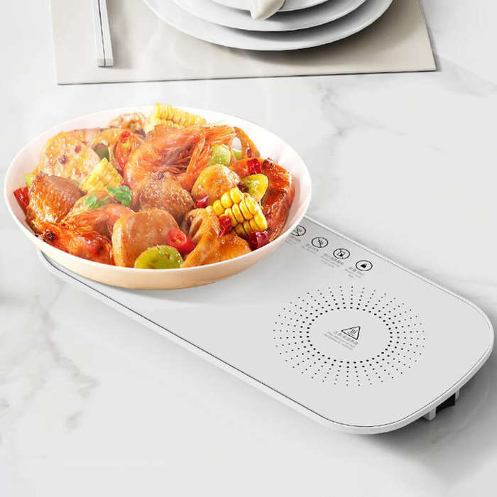 Black - Multifunctional Intelligent Constant Temperature Food Warming Board Household Dining Table I