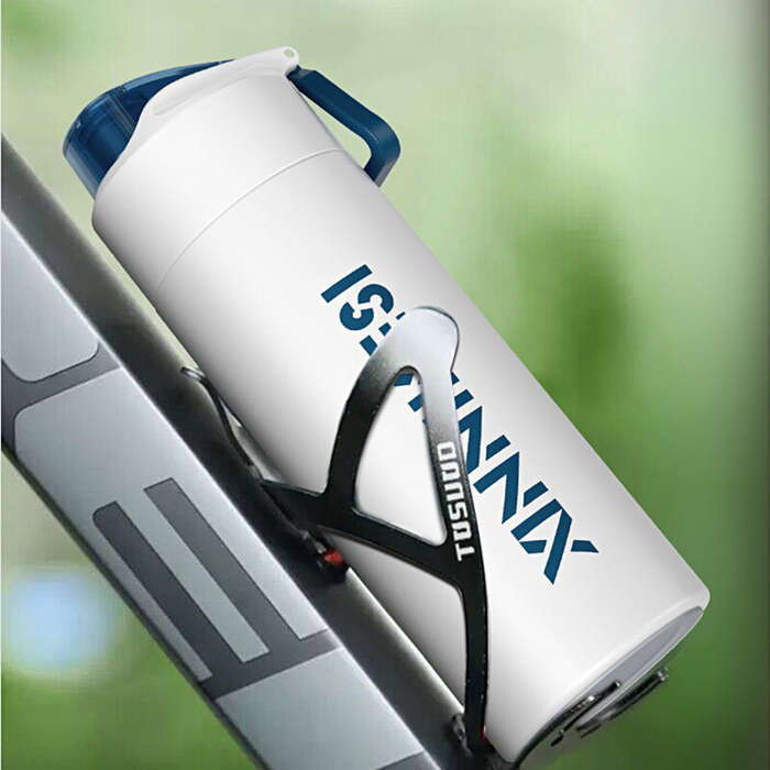 Black - IPRee 316 Stainless Steel Insulated Thermos Water Bottle 600ml Portable Sports Bottle For Tr
