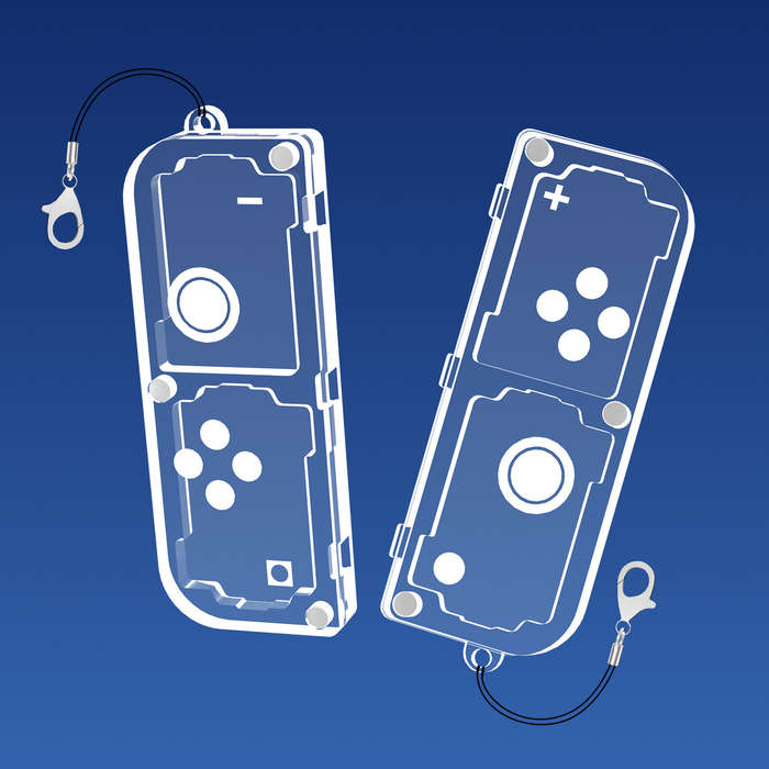 Transparent - JYS JYS-NS2295 Switch 2/Switch Game Card Holder Transparent PC Case Holds 4 Cards Magn