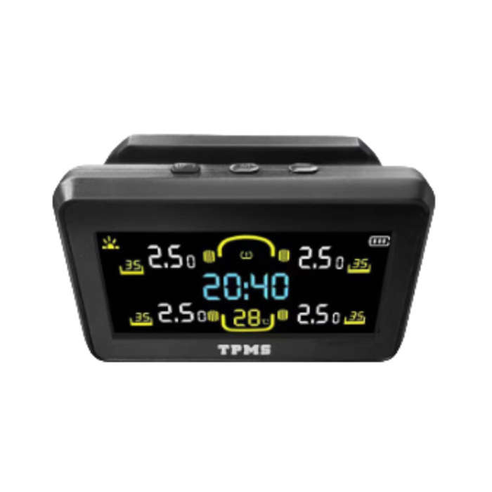 Internal - RedrRover Car Large LCD Screen TPMS Tire Pressure Monitoring System Solar Charging Time D