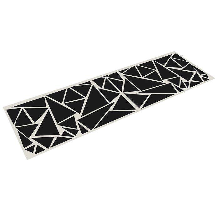Black - 200x60cm Car Side Body Sticker DIY Vinyl Decal Graphic Triangles