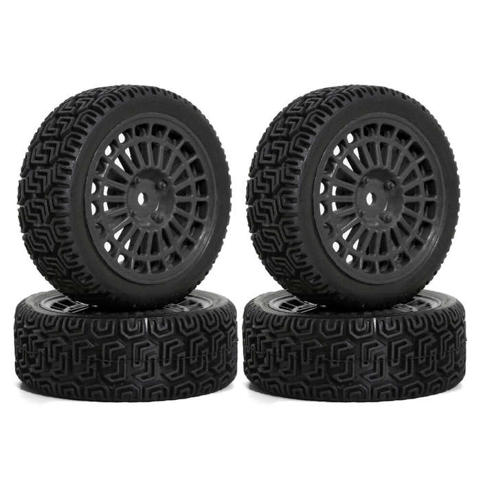 Red - 4PCS Upgraded RC Car Parts Wheel Tires for 70mm RV 1/10 Tamiya xv02 RC Car Vehicle Models Acce