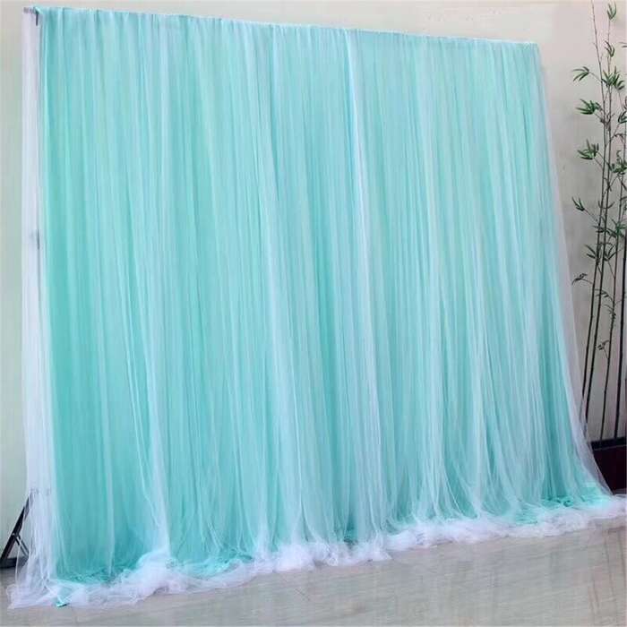 Pink - 2X2m Wedding Backdrop Tulle Hanging Curtain Wedding Backdrop for Party Decor