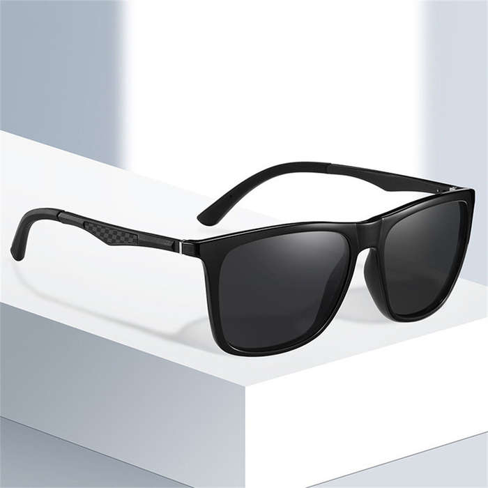Black - Fashion Black Square TAC Polarized Sunglasses UV400 Protection Sun Eyewear Glasses for Outdo