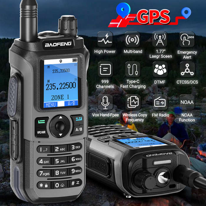 Green - Baofeng UV-21 Pro Two-Way Radio Handheld Walkie Talkie GPS Positioning 5KM Range 999 Channel