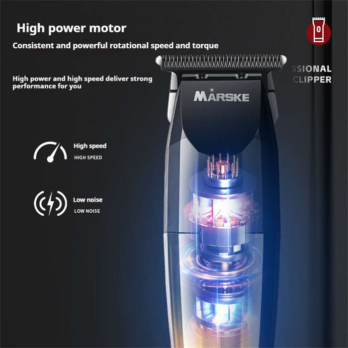 Gold - MARSKE MS-5066 Professional Hair Clipper 7200RPM Motor 800mAh Battery Cordless USB Recharge R
