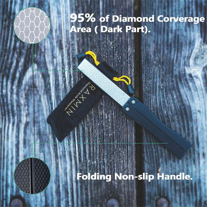 Double Sided Folded Pocket Sharpener Diamond Knife Sharpening Stone Kitchen Tool Professional Grinds