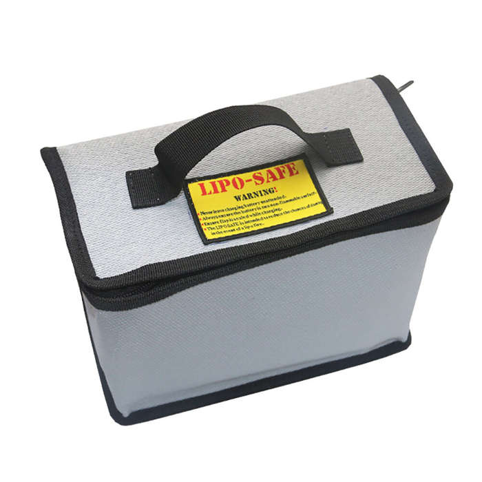 LiPo Battery Portable Explosion Proof Safety Bag With Zipper 215x155x115mm