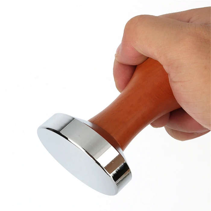 51mm - HiBREW 51MM Bottomless Coffee Powder Tamper Stainless Steel & Wooden Handle Flat Coffee Powde