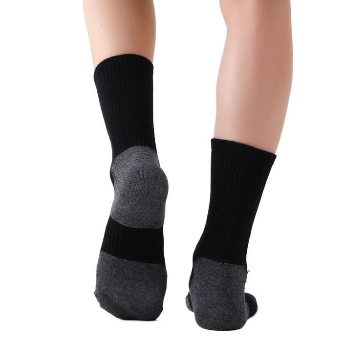 Black - 5 Pairs Men's Mid-calf Socks Sweat Anti-odor Sports Socks for Spring Autumn Winter Outdoor R