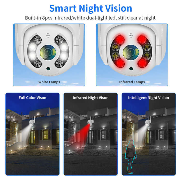 Hiseeu WHD318 8MP WiFi Camera Intelligent Night Vision Two-way Audio AI Human Detection IP66 Waterpr