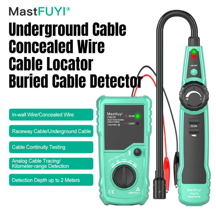 Kit - Fuyi FY8179 Underground Wire Cable Locator Analog Signal Adjustable Sensitivity 3000M Range 2M