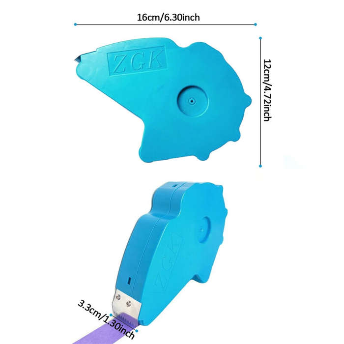 Blue - Masking Tape Applicator Machine Tape Cutter Tool Sharp Cutting Edge Ergonomic Design Blue