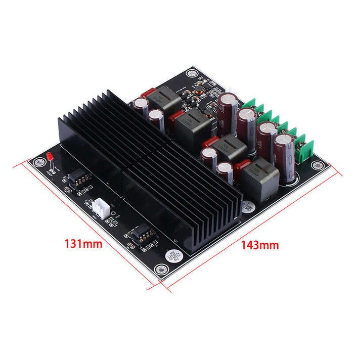 Black - HIFI Dual-Core TPA3255 Stereo Amplifier Board 2 Channel 600W+600W Class D Digital Power Amp