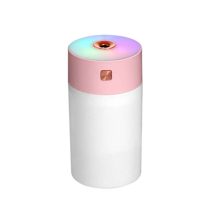 White - Portable Led Light Mini 300ml Spray Mist Humidifier Double Wet Aroma Essential Oil Diffuser