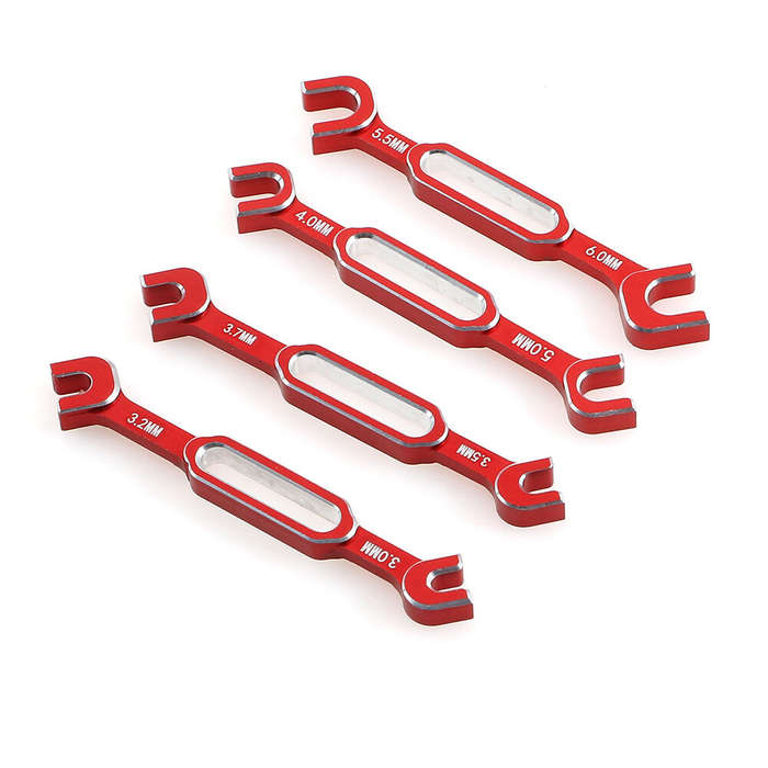 Black - 4Pcs Wrench 3/3.2/3.5/3.7/4/5/5.5/6mm Turnbuckle Nut Ball End Joint Remover Universal Tool F