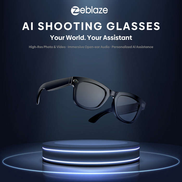 Sunglasses-Lenses - [World Premiere]Zeblaze Eyewear AI Smart Shooting Glasses 5MP 1080P Camera ChatG