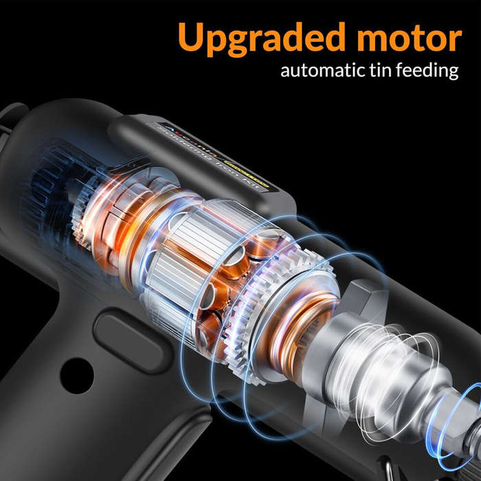 EU Plug - 80W Automatic Soldering Iron Kit 110V 220V with Ceramic Heater Quick Heating Solder Gun fo