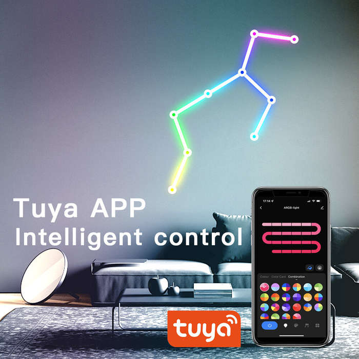 USB 5V - BlitzWill BW-SL1 DIY Splicing Light Bars RGBIC LED Tuya WiFi Smart Control Music Sync Works