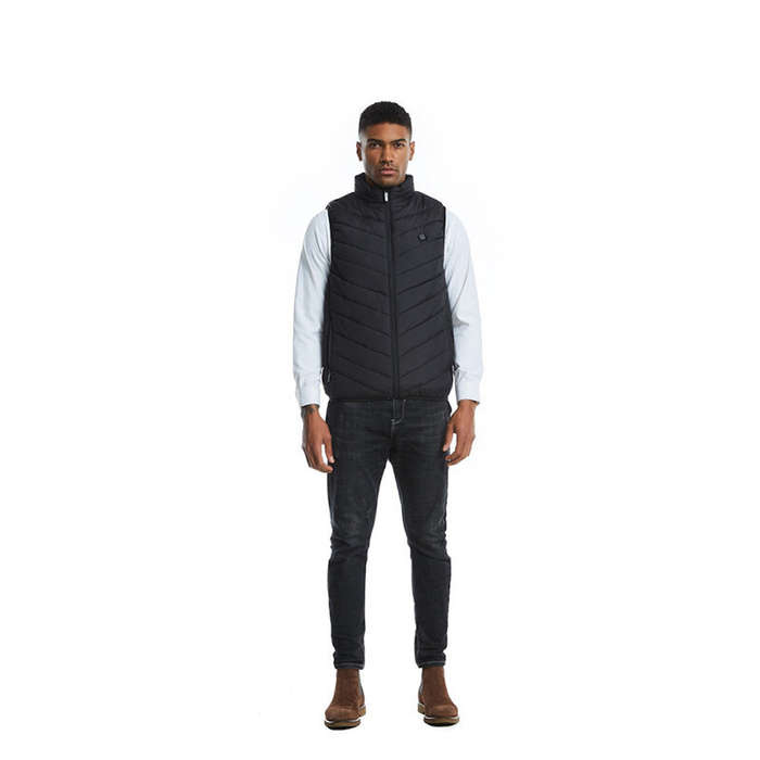 3XL - TENGOO HV-13 Electric Heated Vest - 13 Heating Areas Loose Fit for Unisex, USB Chargeable & Wa