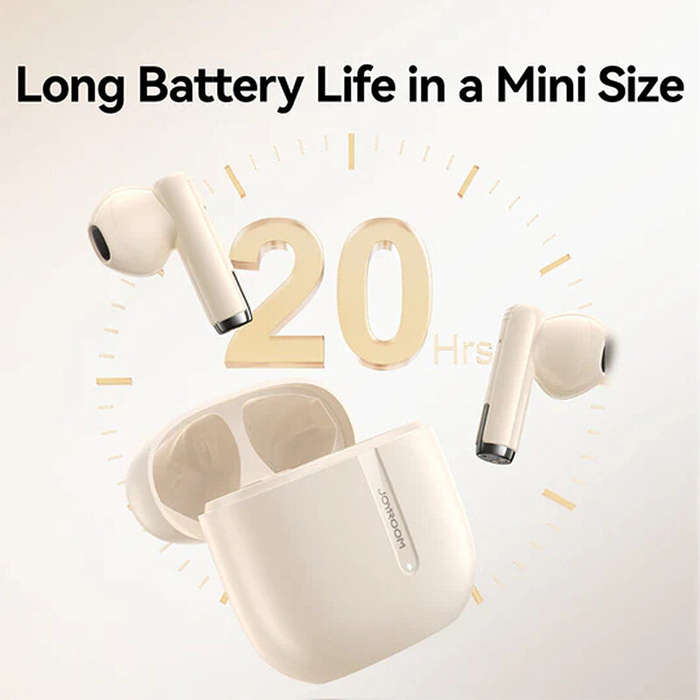 Beige - Joyroom PB3 TWS Earbuds Wireless bluetooth 5.4 Earphone 13mm Speaker Bass Sound AI-ENC Call
