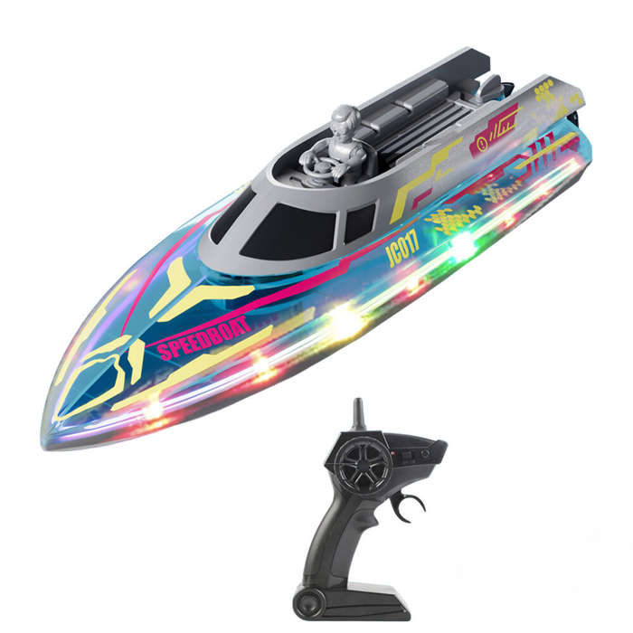 Grey - Rockwoo JF017 2.4G Rc Boat Dual Power Wireless Electric Remote Control Model Toys for Childre