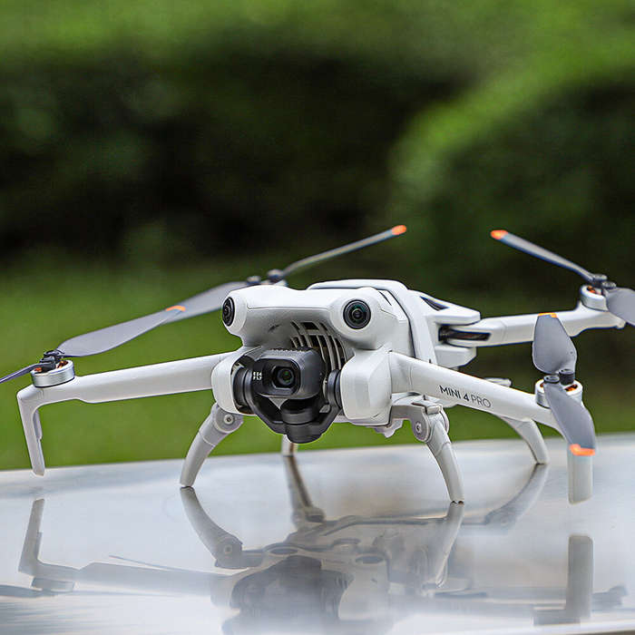 Grey - Sunnylife Foldable Extended Heightening Spider Landing Gear Legs Protector Support for DJI Mi