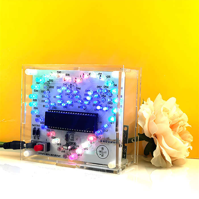 bluetooth version - LOVE Shape LED Colorful Music Remote Control Light 10 Animation Modes Bluetooth