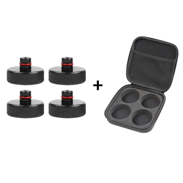 Black - 4pcs Set Car Rubber Lifting Jack Pad Adapter Tool Chassis W/ Storage Case Fits For Tesla Mod