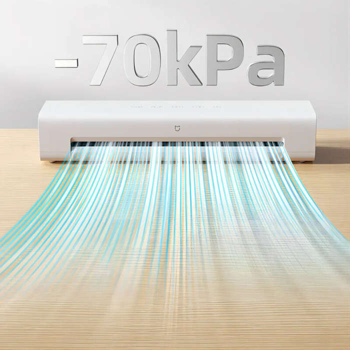 White - XIAOMI Mijia MJFKJ06XM Automatic Vacuum Sealing Machine 70kPa High Suction 220V Vacuum Food