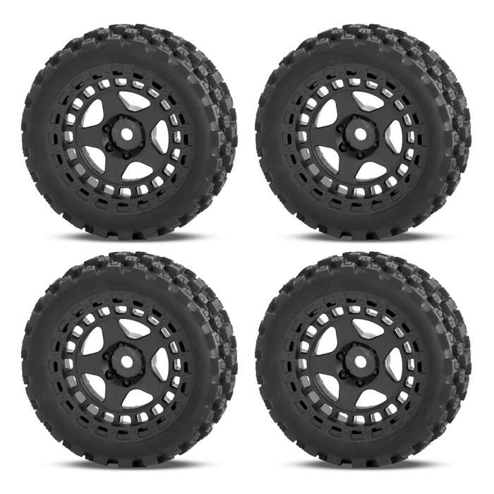 Brown - 4PCS Upgraded Tires Wheel Rims for Arrma 1/18 2S Typhon Grom RC Cars Vehicles Models Spare P