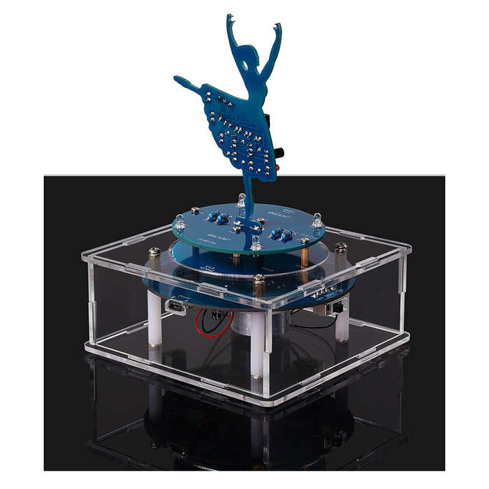 DIY Kit - DC 5V Rotating Music Box Ballet Girl Circuit Board Production Soldering Practice Parts DIY