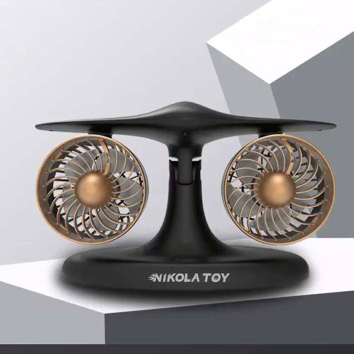 Black - NIKOLATOY Creative Desktop JetFan J2 Ornaments Decorations Collection Science Discovery Toys