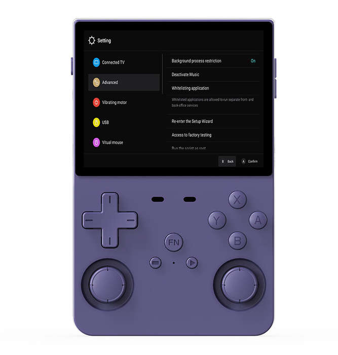 Purple - L35 64G 15000+ Games 3.5-inch IPS Screen Handheld Gaming Console Open Source RK3326 Quad-co
