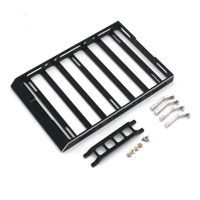 Black - Upgraded Metal Simulation Luggage Rack for JJRC C8801 C8809 FMS 1/18 Red Rabbit Thunder Stor