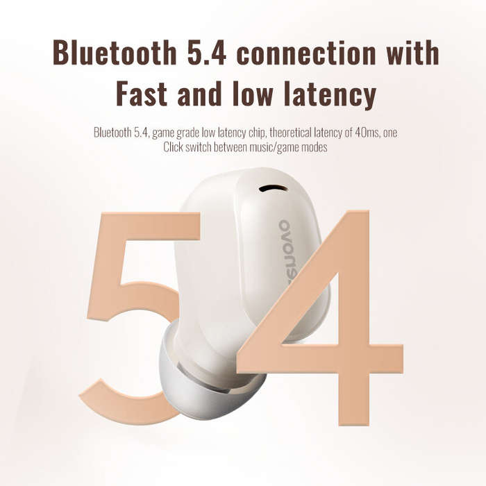 White - Lenovo EA200 TWS Headset Wireless bluetooth 5.4 Earphone 10mm Driver Unit AAC HD Call 24H Pl