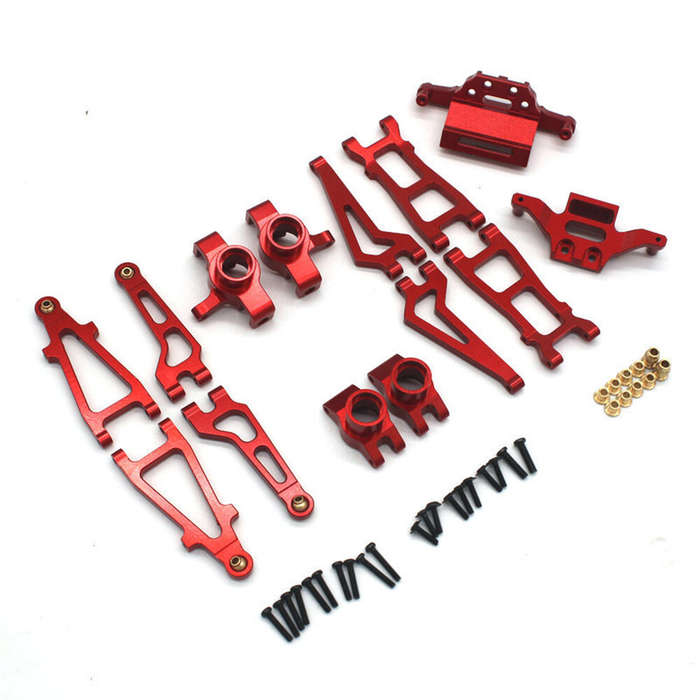 Red - Upgraded Metal Spare Parts for MJX 1/20 20208 JJRC C8811 RC Car Vehicle Models