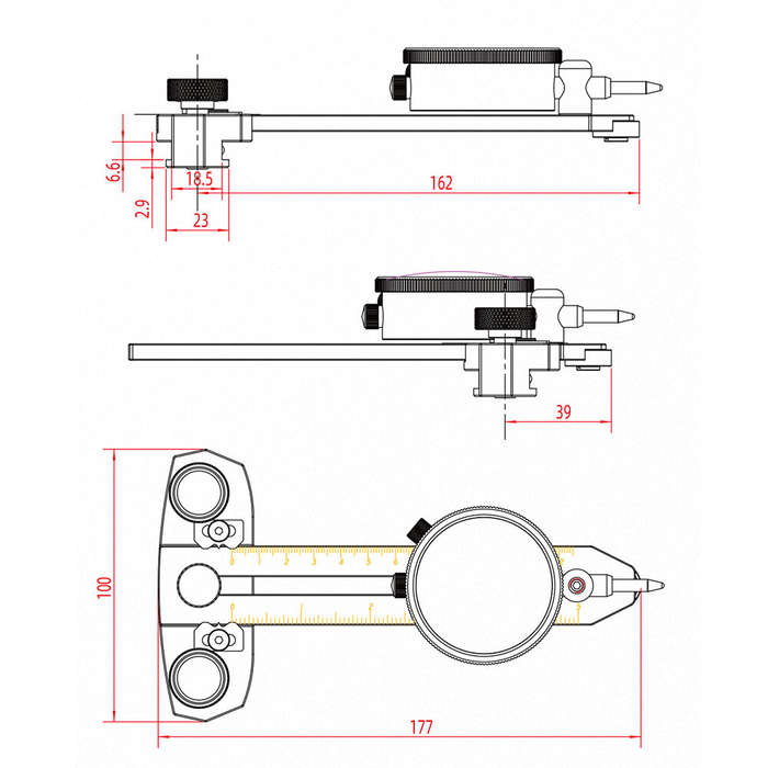Woodworking Table saw Dial Gauge Corrector Precision Saw Blade Straightening Cutting Board Positione