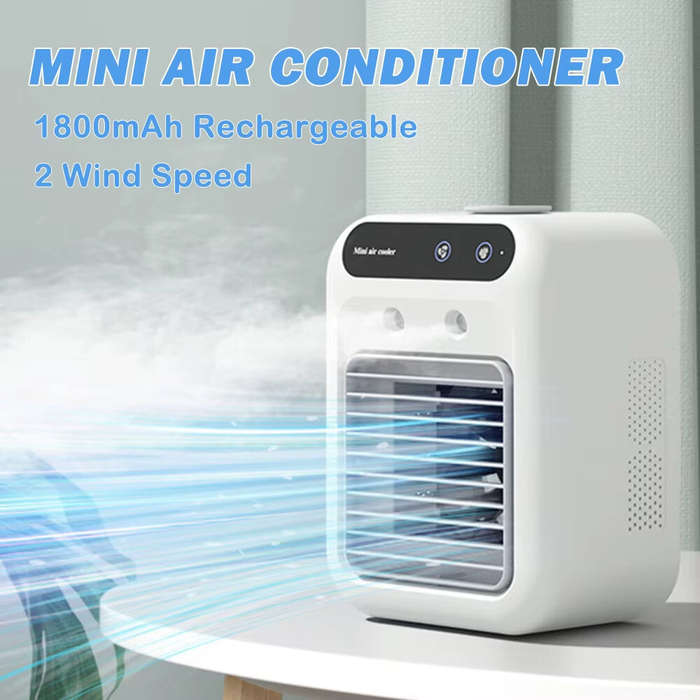 White - Speed Adustable Air Conditioner Cooling Fan 500ml Tank Personal Air Conditioning Air Cooler