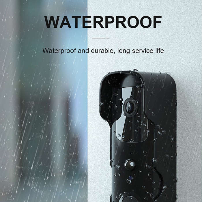 Staniot 1080P Video Black Doorbell WiFi Outdoor Waterproof Camera Two-Way Audio Tuya Smart APP 5200m