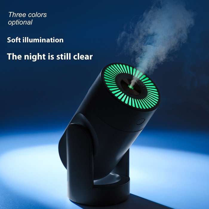 Black - Smart Humidifier Air Purifier Shaking Head Humidifier Bedroom Small Portable Car Humidifier