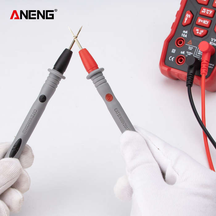 ANENG PT1032 20A 1000V Slicon Rubber Delay Wire Gold Plated Sharp Probe Needles Digital Multi Meter